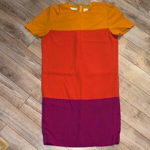 Liz Claiborne Orange, Red, and Purple Mini Dress